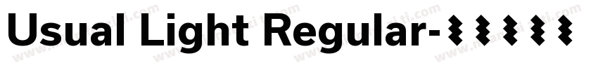 Usual Light Regular字体转换